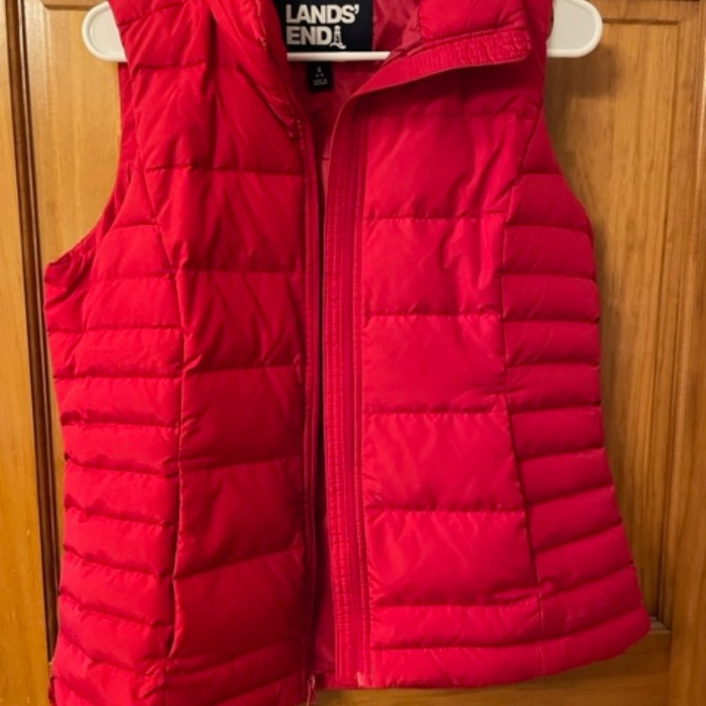Lands End Red Puffer Small